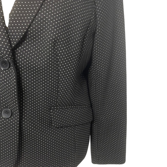 Talbots Black Blazer with small white dots. Size 12 in GUC - Picture 4 of 9